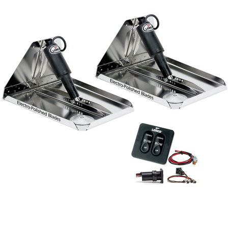 LENCO MARINE 18"x14" Hvy DutyPerf. Trim Tab Kit w/Standard Tactile Switch Kit 12V RT18X14HD